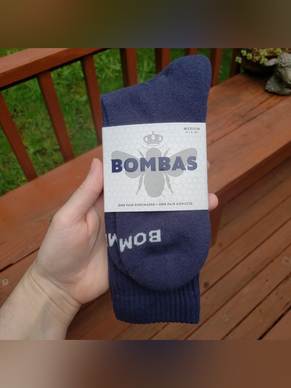 New BOMAS Dark Blue or Navy Socks - Half Calf- Size Medium
